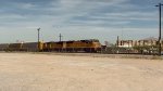 Union Pacific SD70M leading a train